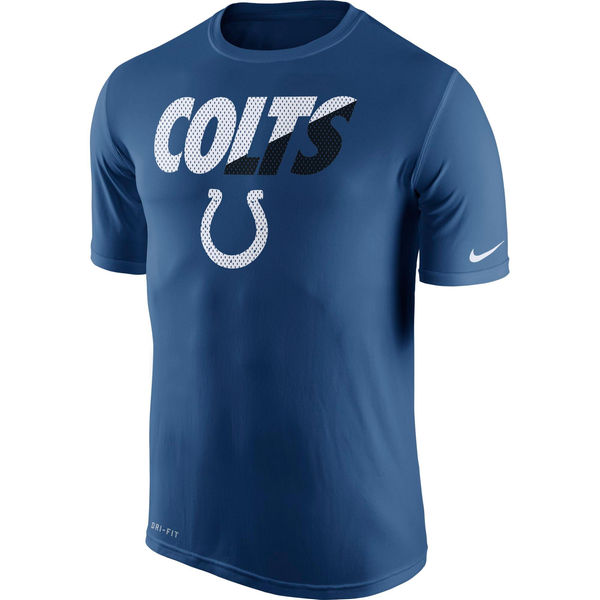 Men NFL Indianapolis Colts Nike Legend Staff Practice Performance TShirt Royal Blue